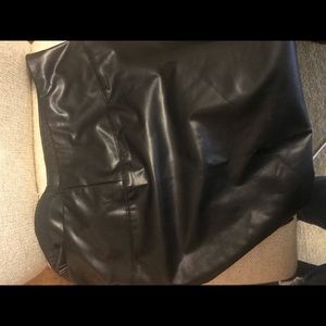 Faux leather pants